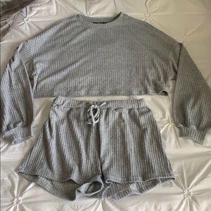 gray pj set
